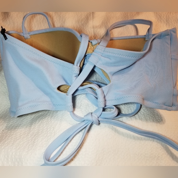 NWT CROSS BACK BONED UNDERWIRE SUPPORT MOLDED CUPS SWIMSUIT SWIM BRA TOP - Picture 4 of 5